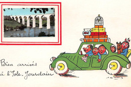 ISLE JOURDAIN : Illustration Jean De Pressac, Bien Arrivés, Voitures - Tres Bon Etat - L'Isle Jourdain