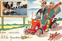ISLE JOURDAIN : Illustration Jean De Pressac, Bien Arrivés, Voiture - Tres Bon Etat - L'Isle Jourdain