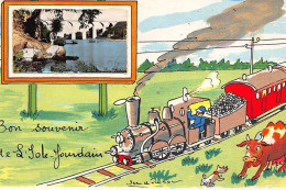 ISLE JOURDAIN : Illustration Jean De Pressac, Bon Souvenir, Train - Tres Bon Etat - L'Isle Jourdain