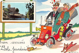 ISLE JOURDAIN : Illustration Jean De Pressac, Bien Arrivés, Voiture - Tres Bon Etat - L'Isle Jourdain