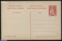 Timor 1913 Reply Paid Postcard  4/4A, Unused Postal Stationary - Timor Orientale