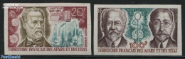 Afars And Issas 1972 Famous People 2v, Imperforated, Mint NH, Health - Science - Health - Chemistry & Chemists - Neufs