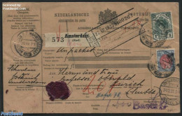 Netherlands 1923 Parcel Card For Shipment From Amsterdam To Zuerich, Postal History - Storia Postale