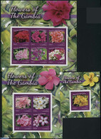 Gambia 2015 Flowers Of The Gambia 3 S/s, Mint NH, Nature - Flowers & Plants - Gambie (...-1964)
