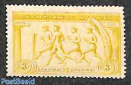 Greece 1906 3Dr, Stamp Out Of Set, Unused (hinged), Sport - Olympic Games - Sport (other And Mixed) - Unused Stamps