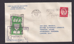 Helikopter Flugpost Brief Air Mail British Airways Mit Selt. Vignette London - Brieven En Documenten