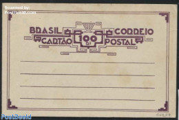 Brazil 1935 Postcard 100R, Purple, Unused Postal Stationary - Covers & Documents