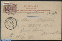 Netherlands 1907 Greeting Card To Nijmegen, Postal History, History - History - Lettres & Documents