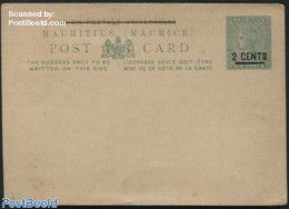 Mauritius 1885 Postcard 2 CENTS On 6c, Unused Postal Stationary - Maurice (1968-...)