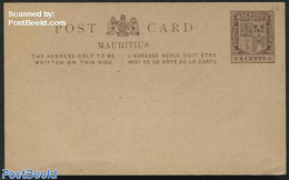 Mauritius 1909 Postcard 2c Brown, Unused Postal Stationary - Mauricio (1968-...)