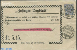 Switzerland 1906 Recept From Zwitserland, Postal History - Covers & Documents