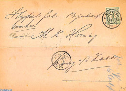 Netherlands 1896 Post From Rotterdam To Koog Zaandam, See Both Postmarks., Postal History - Lettres & Documents