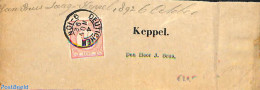 Netherlands 1892 Piece Of Wrapper From Deutichem (Kleinrond) To Keppel. Cijfer. Drukwerkzegel 1/2 C, Postal History - Brieven En Documenten