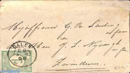 Netherlands 1898 Small Envelope With A Card From Dalen (see Postmark) To Zwindern.  Drukwerkzegel 1 Cent, Postal History - Covers & Documents