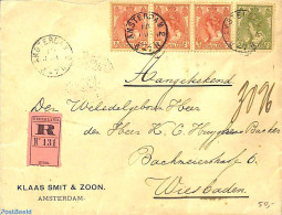 Netherlands 1900 Registered Letter From Amsterdam To Wiesbaden , Postal History - Covers & Documents