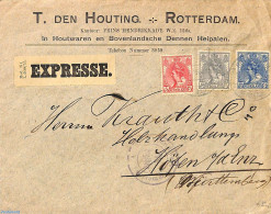 Netherlands 1916 Express Mail Letter, Tricolore (Freigegeben), Postal History, History - World War I - Storia Postale