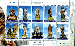 Malta 2019 Festa Series III 10v M/s, Mint NH, Religion - Religion - Art - Sculpture - Skulpturen