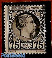 Monaco 1885 75c, Stamp Out Of Set, Unused (hinged) - Ungebraucht