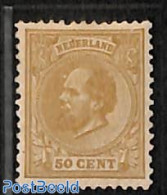 Netherlands 1872 50c, Perf. 12.5:12, Unused, Very Well Centered, With Attest Vleeming, Unused (hinged) - Nuovi