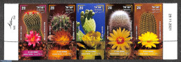 Israel 2022 Cactus Family 5v [::::], Mint NH, Nature - Cacti - Flowers & Plants - Nuovi