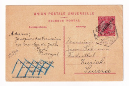 Bilhete Postal Portugal Porto Oporto 1912 Zurich Suisse Suissa Da Conceição - Postal Stationery