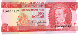 BARBADES P29a 1 DOLLAR 1973  #F1    UNC. - Barbades