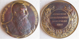 Médaille En Cuivre Exposition Internationale Bruxelles 1908. Léopold II Roi Des Belges - Autres & Non Classés