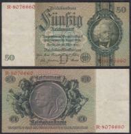 50 Reichsmark 1933 3. Reich Ro 175a Pick 182 VF (3) Udr D - Serie R   (29242 - Altri & Non Classificati