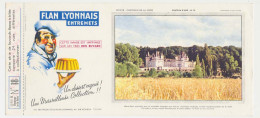 Buvard 23.1 X 10.4 FLAN LYONNAIS Série B N° 18 Châteaux De La Loire Château D'Ussé - Sucreries & Gâteaux