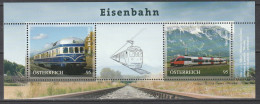 Österreich PM Block 2024 Eisenbahn Blauer Blitz Und Talent ** Postfrisch - Personnalized Stamps
