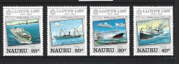 Nauru 1984 Lloyds List Shipping Set Of 4 MNH - Nauru