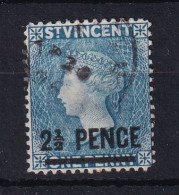 St Vincent: 1890/93   QV - Surcharge    SG55     2½d On 1d   Grey-blue  Used - St.Vincent (...-1979)