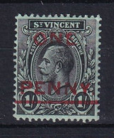 St Vincent: 1915   KGV - Surcharge   SG121    1d On 1/-   MH - St.Vincent (...-1979)