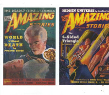 AMERCAN COMIC BOOK  ART COVERS ON 2 POSTCARDS  SCIENCE  FICTION    LOT SIXTEEN - Contemporain (à Partir De 1950)