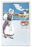 Habitante De SOLEURE ( Solothurn ) - Suisse - Costume - Coiffe - Blason - Soleure
