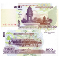 Cambodia  Banknote Collection，Cambodia 100 Riels，UNC - Cambodge