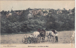 91.BALLANCOURT .CPA COLORISEE. LA COTE DU MIDI. ATTELAGE D'PRES FENAISON. . ANNEE 1907 + TEXTE - Ballancourt Sur Essonne