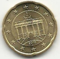 20 Cent, 2010,  Prägestätte (J),  Vz, Sehr Gut Erhaltene Umlaufmünzen - Germania