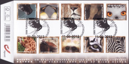 FDC (B140/C140 - 4340/4349) - Animaux Sauvages Du ZOO D'Anvers / Wilde Dieren Uit Het Dierentuin Van Antwerpen - 2011-2014