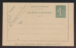 Frankreich Privatganzsache Kartenbrief 15c Säerin Grün France Postal Stationery - Briefe U. Dokumente