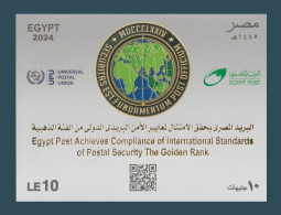 Egypt - 2024 - S/S - ( UPU - Egyptian Post & The Golden Rank ) - MNH** - Nuovi