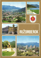 RUŽOMBEROK, MULTIPLE VIEWS, ARCHITECTURE, EMBLEM, MONUMENT, STATUE, MOUNTAIN, RESORT,  SLOVAKIA, POSTCARD - Slovaquie