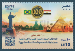 Egypt - 2024 - ( 100th Anniv. Of Egyptian-Brazilian Diplomatic Relations ) - MNH - Nuovi