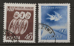 POLAND Oblitéré 800-801 Tour Cycliste De La Paix Cyclisme Vélo Colombe - Used Stamps