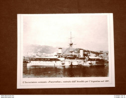 Incrociatore Corazzato Pueyrredon Costruito Da Ansaldo Per L'Argentina Nel 1897 - Sonstige & Ohne Zuordnung