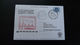 Premier Vol First Flight St-Petersburg Dusseldorf Boeing 737 Lufthansa 2004 - Covers & Documents