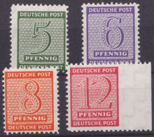 MiNr 116/9 Bx, **, Zähnung "Roßwein", 3x Gepr. BPP - Neufs