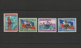 Haiti 1960 Olympic Games Squaw Valley Set Of 4 With Overprint MNH - Hiver 1960: Squaw Valley