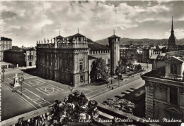 ITALIE - Torino - Plazza Castello E Palazzo Madama - Animé - Carte Postale Ancienne - Places & Squares