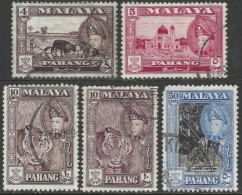 Pahang (Malaysia). 1957-62 Sultan Sir Abu Bakar. 5 Used Values To 50c. SG 77 Etc. M5121 - Pahang